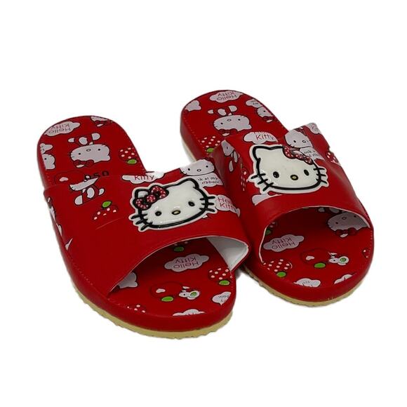 Hello Kitty Kids Slides in Red/Multi Size 3/34 - Picture 1 of 6